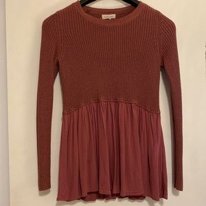 Knit, babydoll sweater
